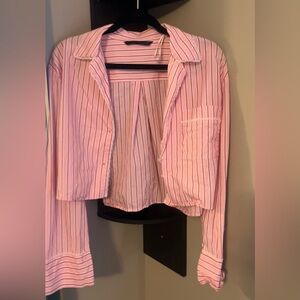 ZARA Striped Pajama Shirt